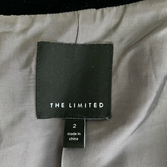 The Limited Black Velvet Blazer with Gold Rhinestone Buttons - Picture 6 of 7